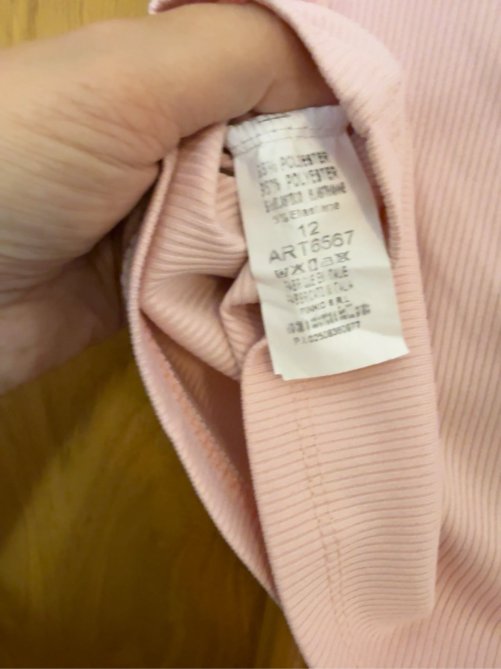 Pink bardot ribbed blouse with ruffle S-M – photo 5